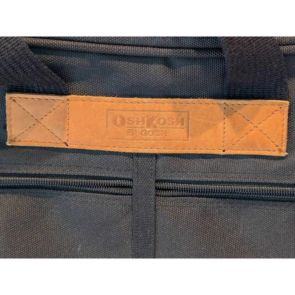 Rare Vintage Oshkosh B' Gosh Canvas Bag Briefcase Laptop Carryn On Classic Black